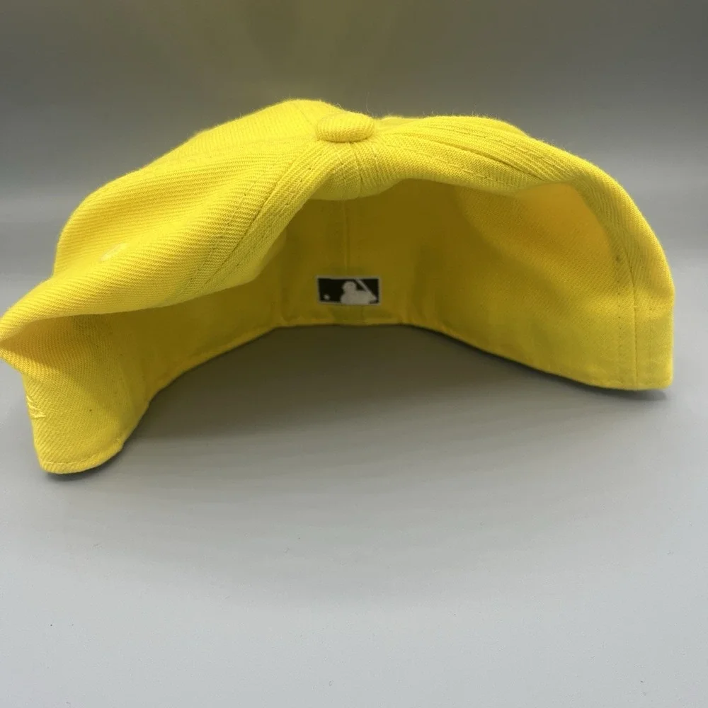 New Era Hat Club Oakland Athletics A's Aux Pack Yellow 59Fifty Fitted Hat 7 3/4